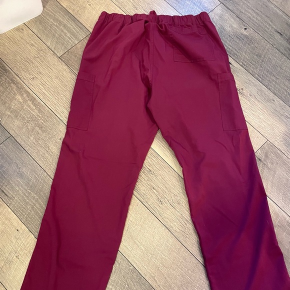 Mens Healing Hands Blue Label Burgundy pants - Picture 6 of 8